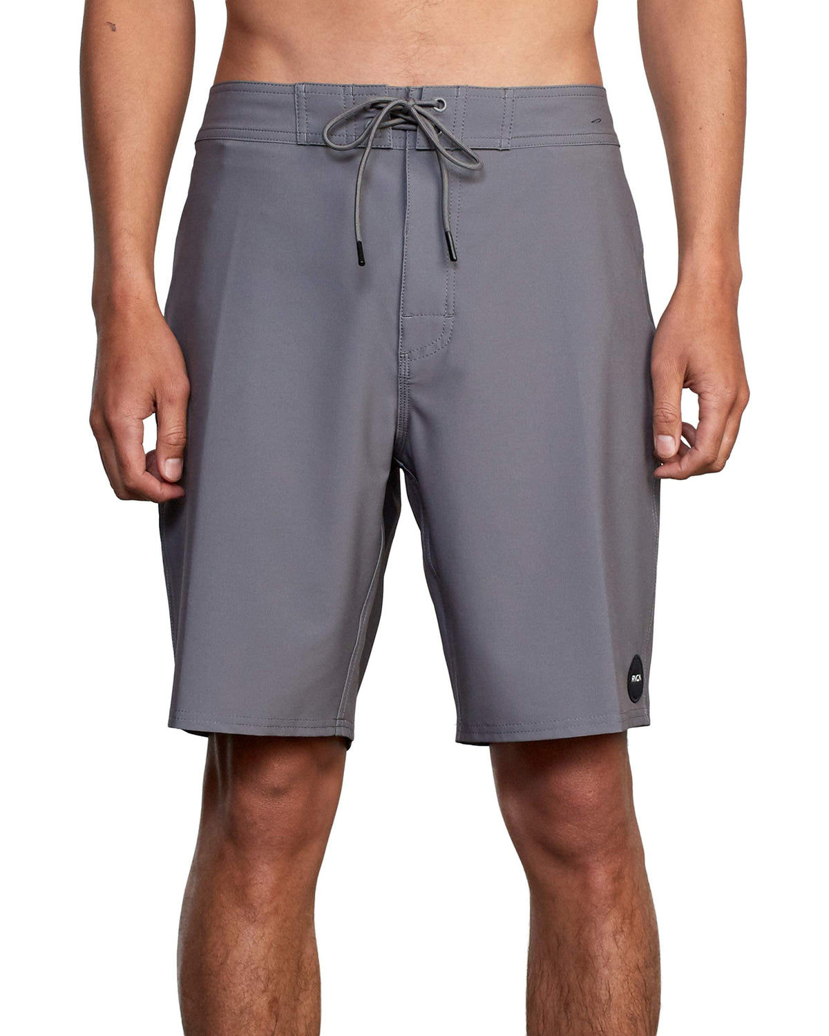 RVCA mens 4-way Stretch Fixed Waist 19 Inch Boardshort Board Shorts, Rvca Dobby Strch Boardshort/Smoke, 34 US