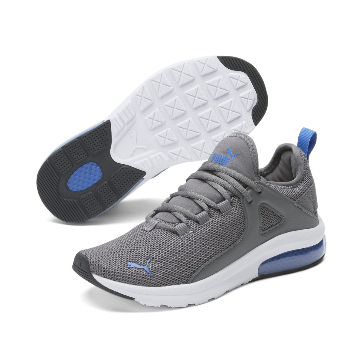PUMA Electron 2.0 Sneaker, Castlerock-Victoria Blue Black, 4 US Unisex Big Kid