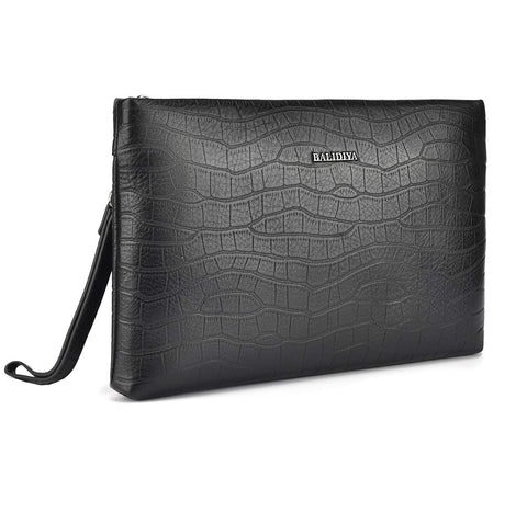 Balidiya Men Clutch Bags Genuine Leather Purse Wallet Large Capacity Business Card Organizer Purse 1-HÃ¢â‚¬Â¦