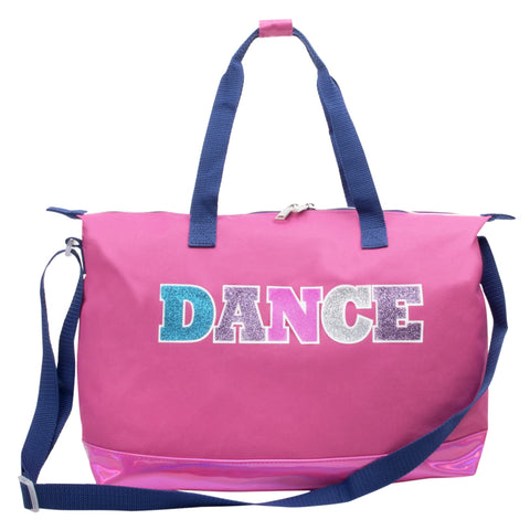 Over The Shoulder Garment Dance Bags for Girls, Teen Dancers, Costumes, Boys | Holographic Glitter Dance Workout Bag for Kids, Competitions (Dance 1)