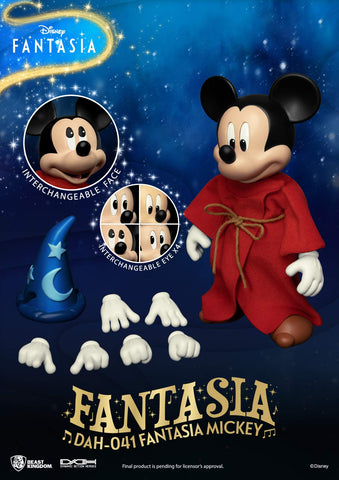 Beast Kingdom Disney's Fantasia: Mickey DAH-041 Dynamic 8ction Heroes Action Figure, Multicolor