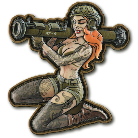 M-Tac Morale Patch Tactical Girl - PVC Tactical Military Patch with Hook Fastener Backing - Real-Lookingn Patches for Vest, Backpacks, Hats (?10 PVC SKANDINAVIK)