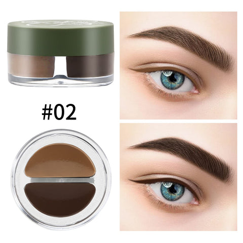 Boobeen 2-in-1 Eyeliner Eyebrow Cream, Highly Pigmented Gel Eye Brow Liner with Brush, Create Long Lasting Eye Makeup, Waterproof&Smudge-proof