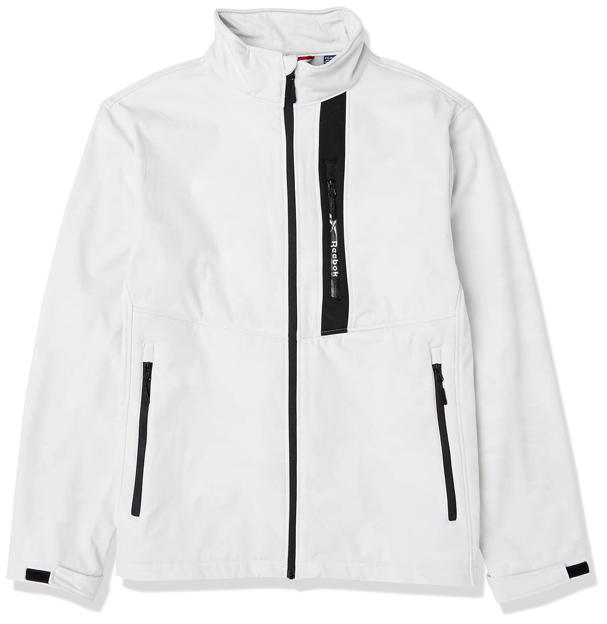 Reebok Men's Lightweight Softshell Transition Jacket, White Camo Print, X-Large