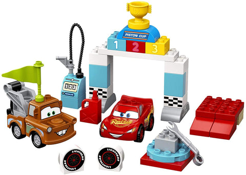 LEGO DUPLO Disney and Pixar Cars Lightning McQueen's Race Day 10924 Toddler Toy with Lightning McQueen and Mater; Great Gift for Kids Who Love Race Car Toys and Tow Trucks, New 2020 (42 Pieces)
