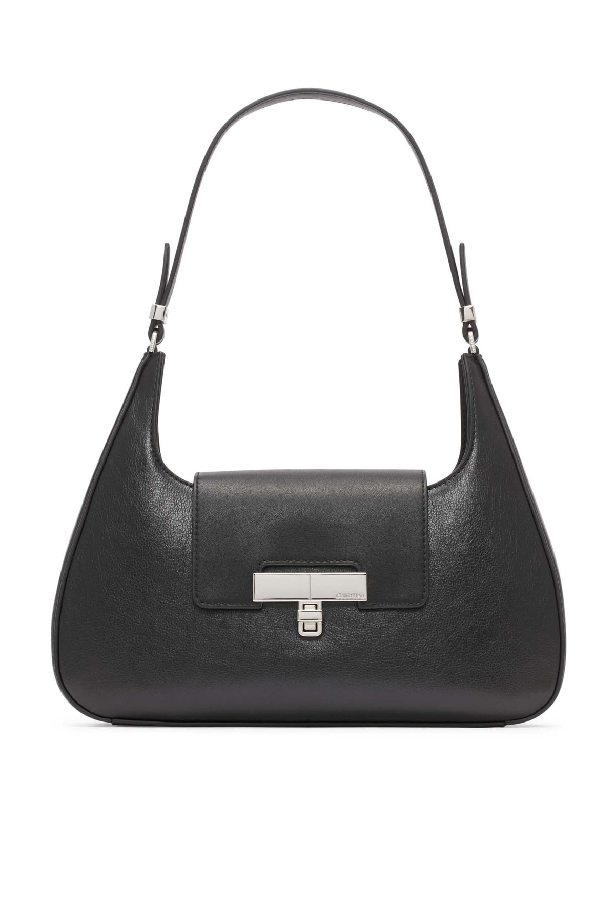 Calvin Klein Becky Demi Shoulder Bag, Black/Silver, One Size