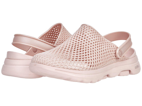 Skechers Women's FOAMIES GOwalk 5-Sea Scape Clog, Blush, 5 M