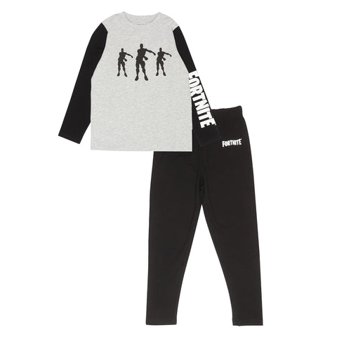 Fortnite Flossing Emotes Long Pyjamas Set, Kids, 7-15 Years, Black, Official Merchandise