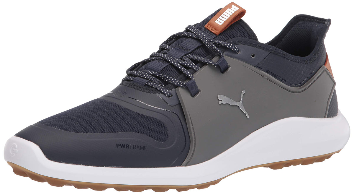 PUMA Men's Ignite Fasten8 Golf Shoe, Navy Blazer Silver-Quiet Shade, 11.5