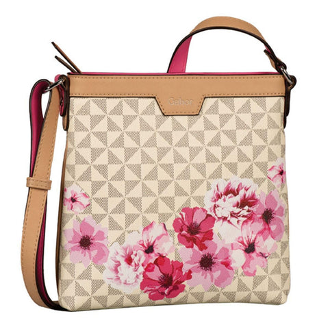 Gabor Womens Barina Flower Shoulder Bag, Mixed Rose, M