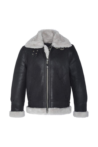 Schott NYC Men's LC1259 Leather Jacket, Black/Off White, L