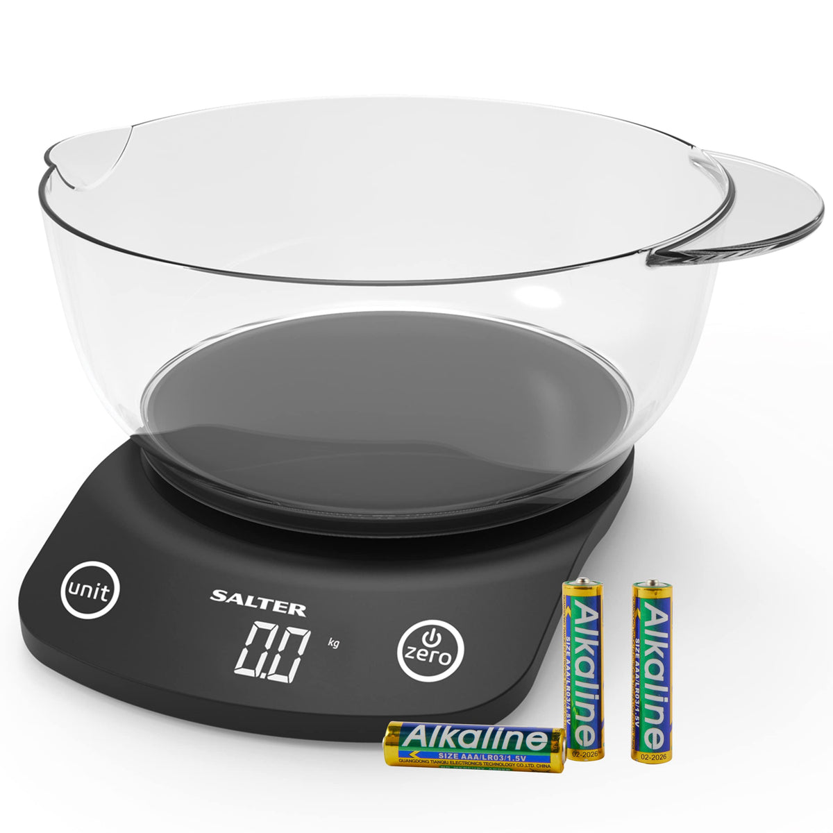 Salter 1074 BKDR Digital Kitchen Scales, Black