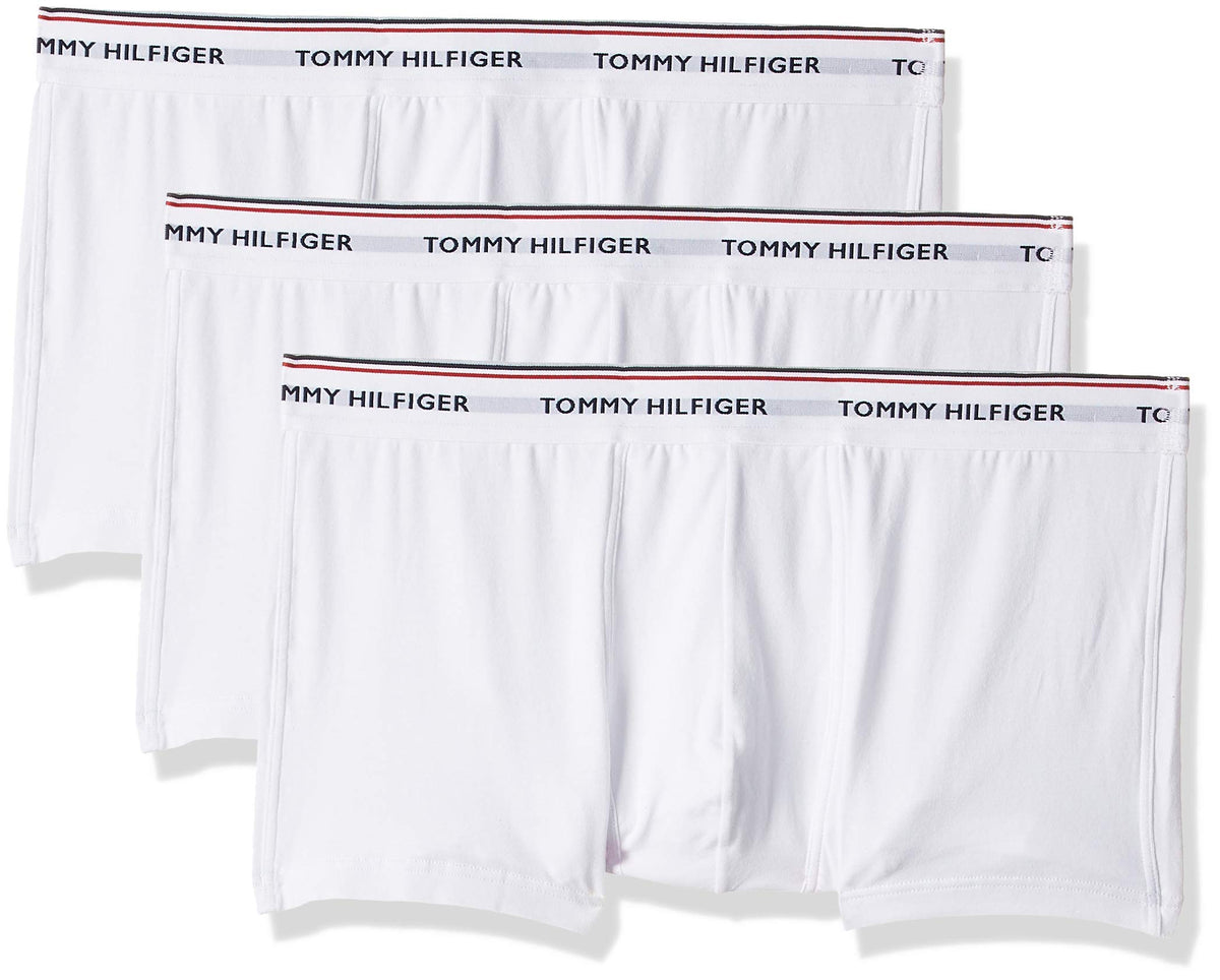 Tommy Hilfiger Men's 3p Lr Trunk Boxer Shorts, White (White), M