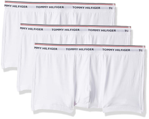 Tommy Hilfiger Men's 3p Lr Trunk Boxer Shorts, White (White), M