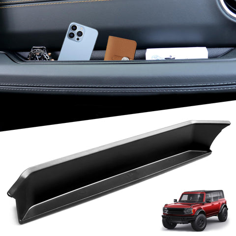 sukemichi 2024 JL Grab Bar Tray for Jeep Wrangler - Passenger Storage Tray Organizer Grab Handle Organizers Door Storage Box Customized for 2024 Jeep Wrangler JL 4XE Accessories, 1 Pack, Black