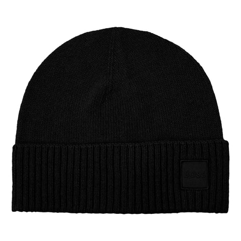 BOSS Men's Akaio_R_Hat Beanie, Black, ONESI