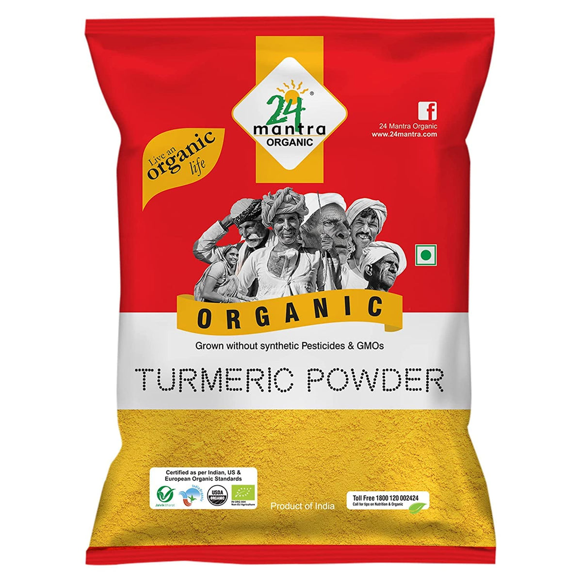 24 Mantra Organic Turmeric Powder, 200g