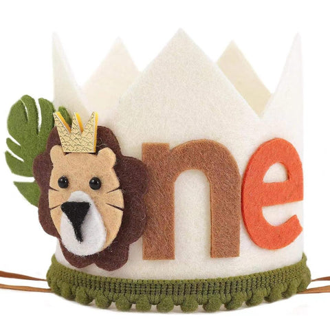 Baby First Birthday Crown, Girls 1st Birthday Hat Cute One/1 Year Old Birthday Tiara Decorations Photo Props Headband Accessories Gift for Boy Birthday Party Supplies 1st birthday gifts for boy