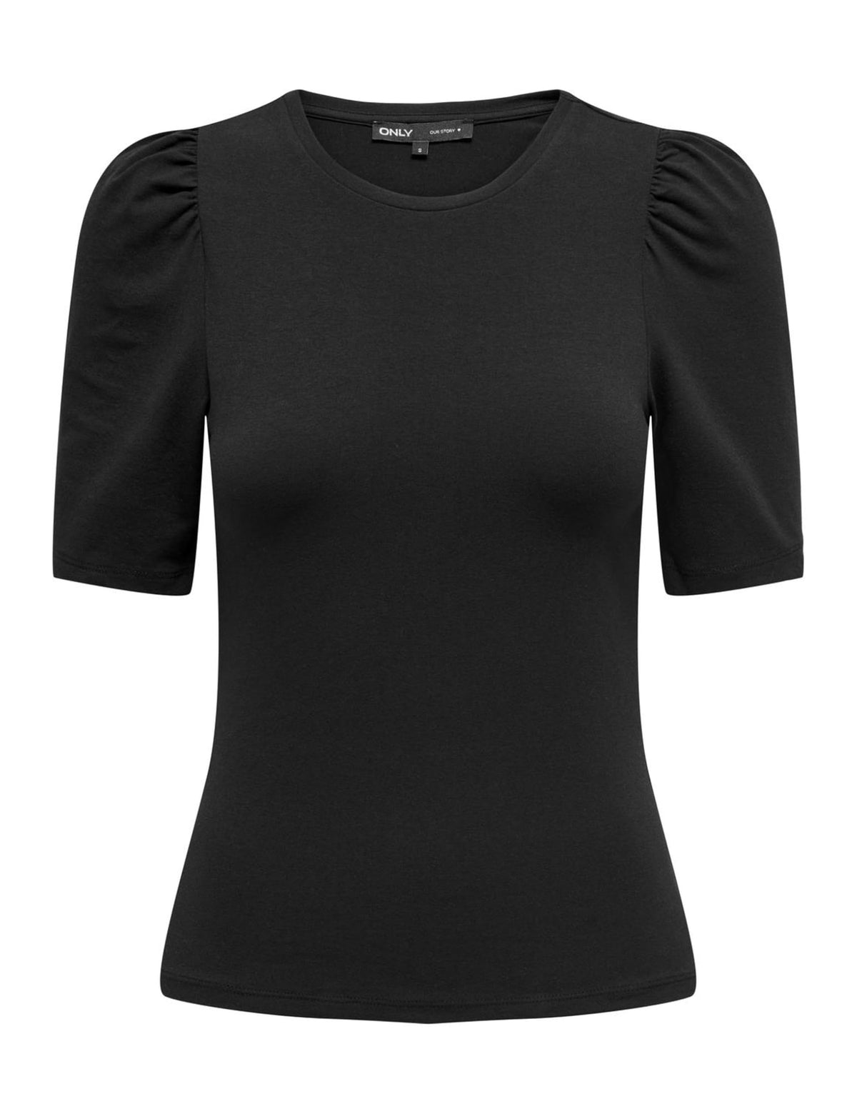 ONLY Women's Onllive Love 2/4 Pufftop JRS Noos Top, Black, S