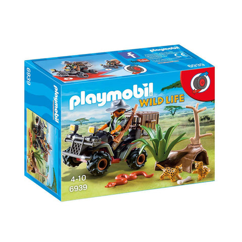 Playmobil Wild Life 6939 Evil Explorer with Quad, for Children Ages 4+