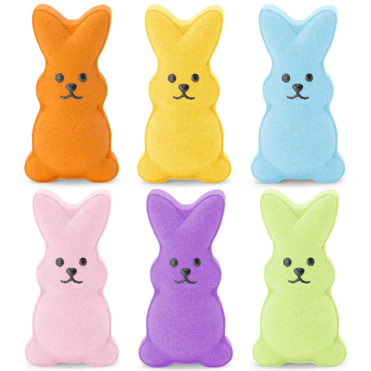 Distaratie 6 Pack Easter Bath Bombs Bunny Bubble Bath Bomb for Adults Boys Girls Moisturizing SPA Fizzy Ball Easter Basket Stuffers Birthday Present Supplies Easter Day Gift Idea