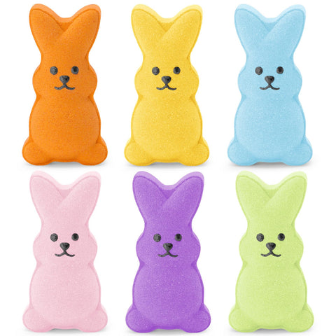Distaratie 6 Pack Easter Bath Bombs Bunny Bubble Bath Bomb for Adults Boys Girls Moisturizing SPA Fizzy Ball Easter Basket Stuffers Birthday Present Supplies Easter Day Gift Idea