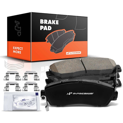 A-Premium Front Ceramic Disc Brake Pads Set Compatible with Select Honda, Acura and Subaru Models - CR-V, Civic, Odyssey, RDX, Accord Crosstour, Crosstour, Passport, Legacy, with Hardware, 4 Pcs