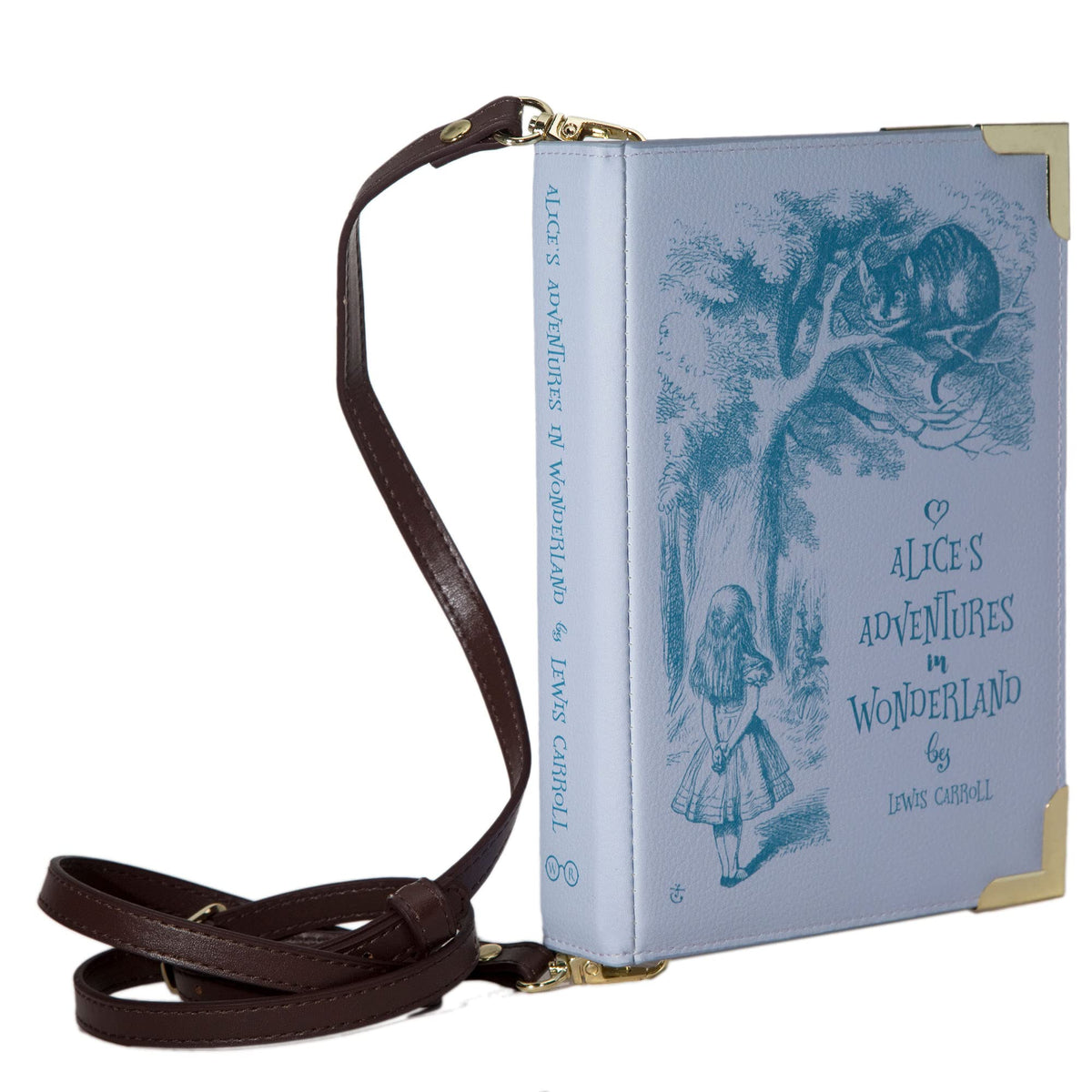 Well Read Alice in Wonderland Purple Large Book Themed Purse for Literary Lovers - Ideal Literary Gift for Book Club, Readers, Authors & Bookworms - Handbag & Crossbody Bag