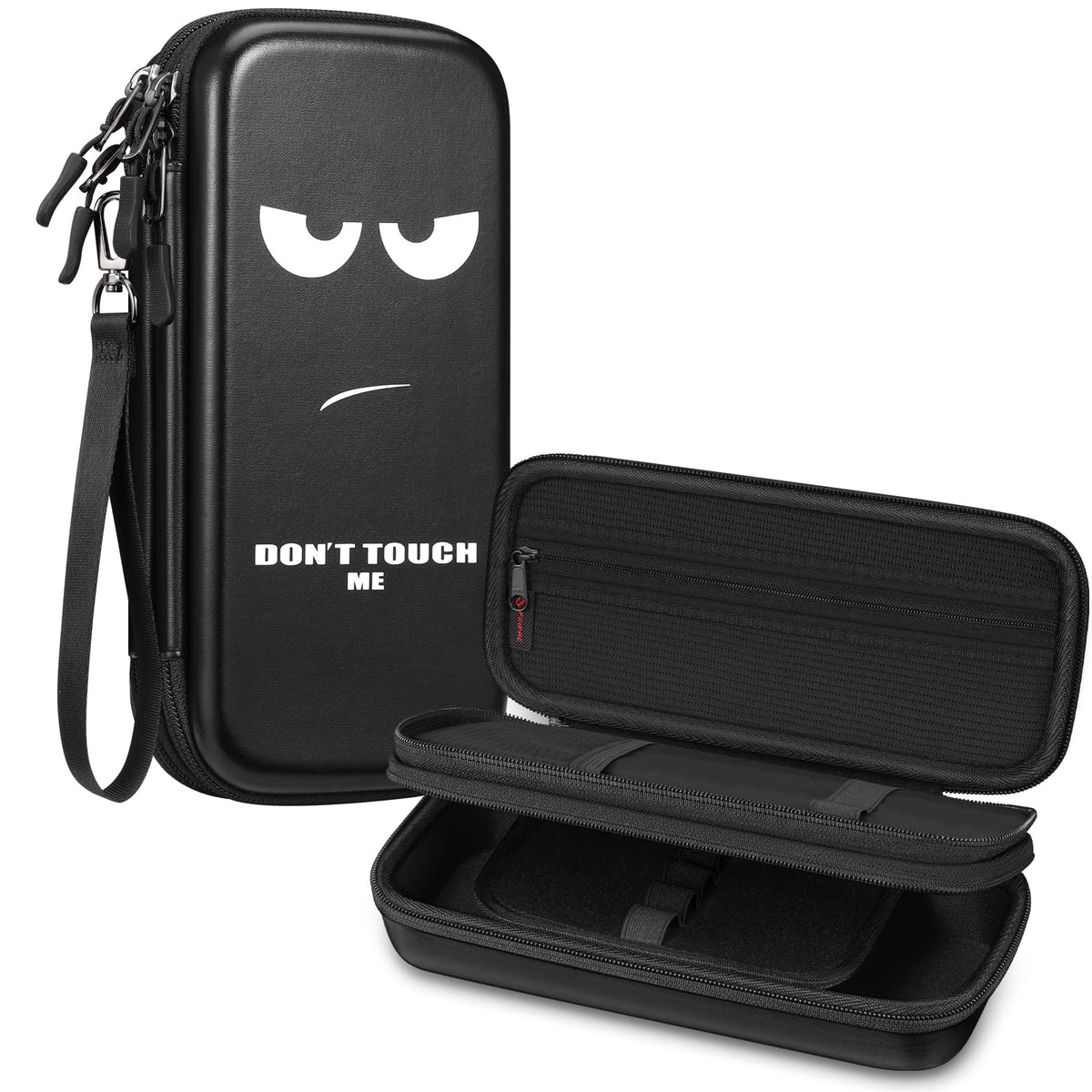 FINPAC Pencil Case, 2-Layer Semi-Hard EVA Pen Holder Pouch, Large Capacity Stationery Storage Organiser Box for Teen Girls Boys Adults, Perfect School Office Supplies Gifts for Students,