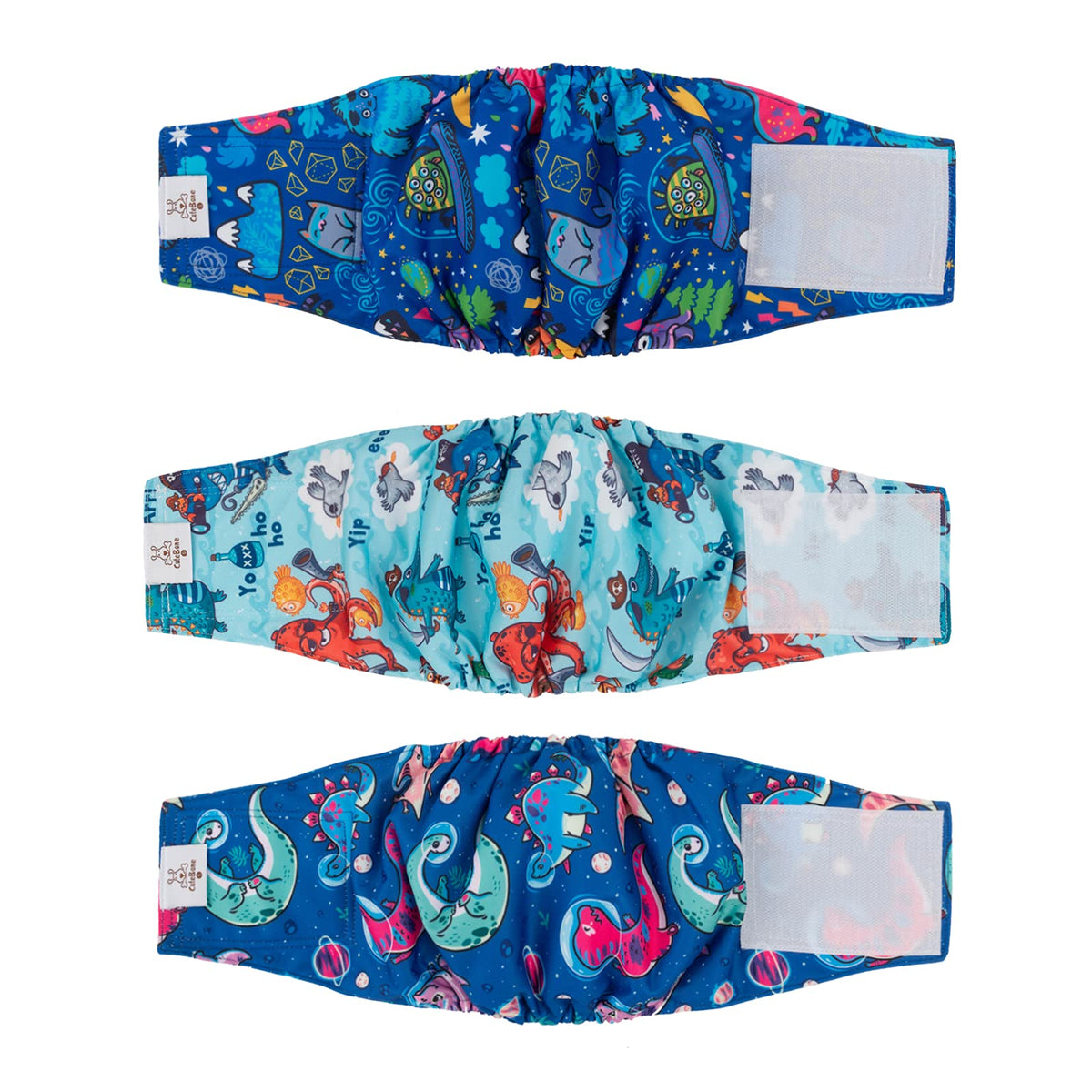 CuteBone 3 Pack Dog Diapers Male Small Washable Pee Pads for Dogs DM18S