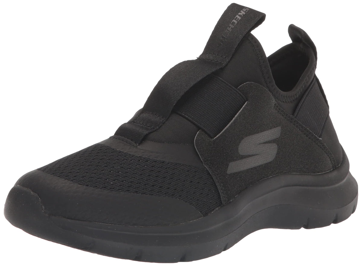Skechers Kids Girls Skech Fast Sneaker, Black/Black, 5 Big Kid