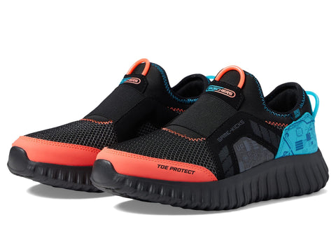 Skechers Kids Boy's Depth Charge 2.0-Double Point Sneaker, Black/Multi, 12 Little Kid