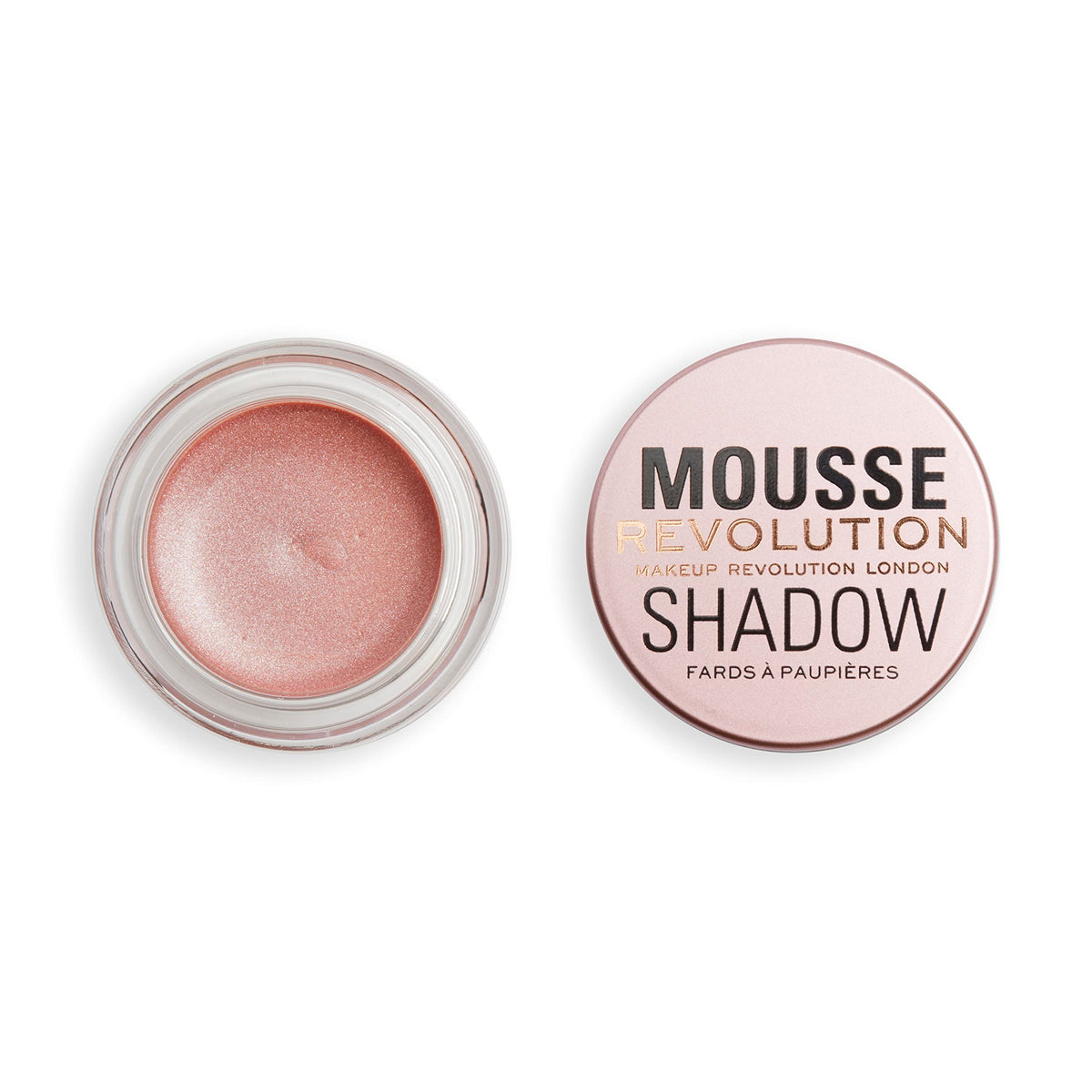Revolution Beauty London Mousse Shadow Light Gold, Creamy Colour for Cheeks and Eyes, Whipped, Lightweight Formula, Cream-to-Powder, 4g