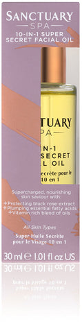 Sanctuary Spa Facial Oil, 10-in-1 Super Secret Facial Oil, Infused with Black Rose, Vegan, 30 ml