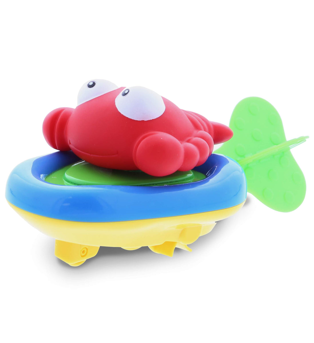 Dollibu Boat Racer Buddy, Fun Educational Bath Toy Finger Puppet Pull and Go Water Racing Sea Life Pal for Shower Pool Bathtub Swim Hard Surface - Baby Toddler and Boy - 6 Inch - 3 in 1 Game - Lobster