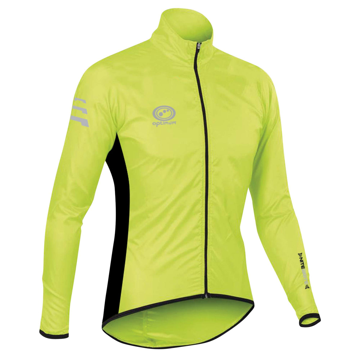Optimum Men's Rain Jacket Nitebrite Hi Vis For Running Cycling Hiking Mountain Climbing, Waterproof - Green, Large