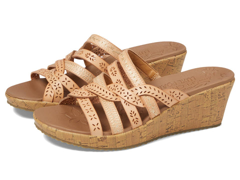 Skechers Women's Beverlee-New Resort Wedge Sandal, Natural, 10