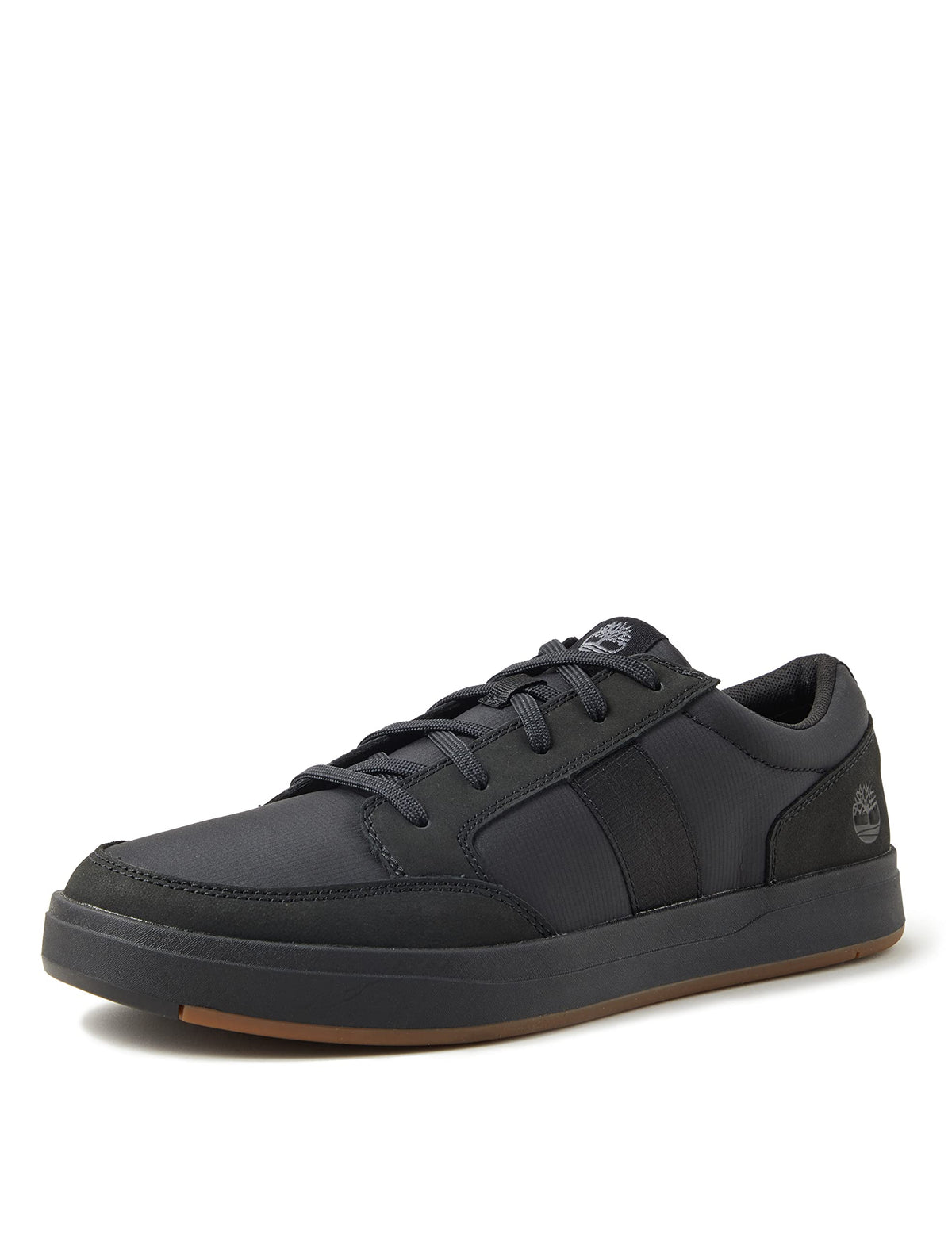 Timberland Men's Davis Square Fabric and Leather Oxford Basic Sneakers, Black Nubuck, 8.5