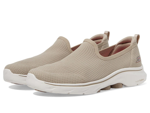 Skechers Women's Go 7-Ivy Casual Slip On Walking Sneaker, Taupe, 9.5