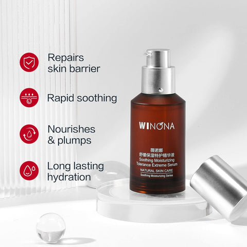 WINONA Natural Skin Care Sets with Face Cleanser,Face Toner,Moisturizer Face Cream,Hydrating Soothing Moisturizing for Sensitive Dry Skin