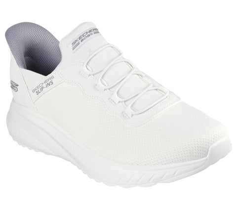 Skechers Men's Hands Free Slip-ins Bobs Squad Chaos-Daily Hype Sneaker, Off White, 7