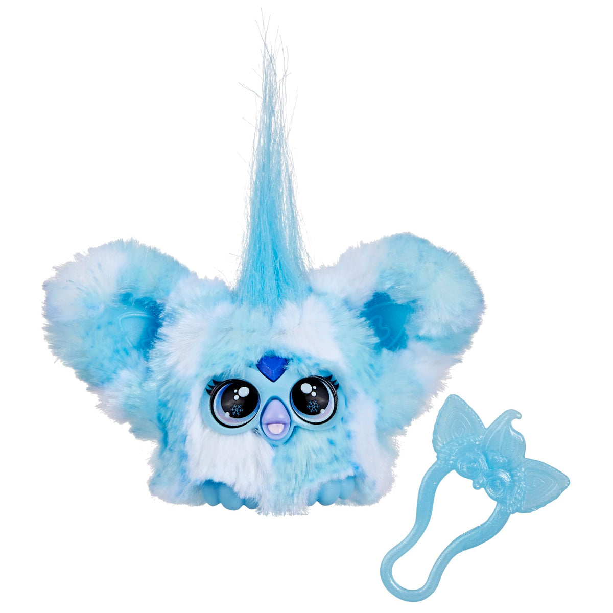 Furby Furblets SNO-Way Holiday Edition Mini Friend, 45+ Sounds, Holiday Music, Speaks Only Furbish, Electronic Plush Toys for Girls & Boys, Interactive Pets, Blue & White, 6+