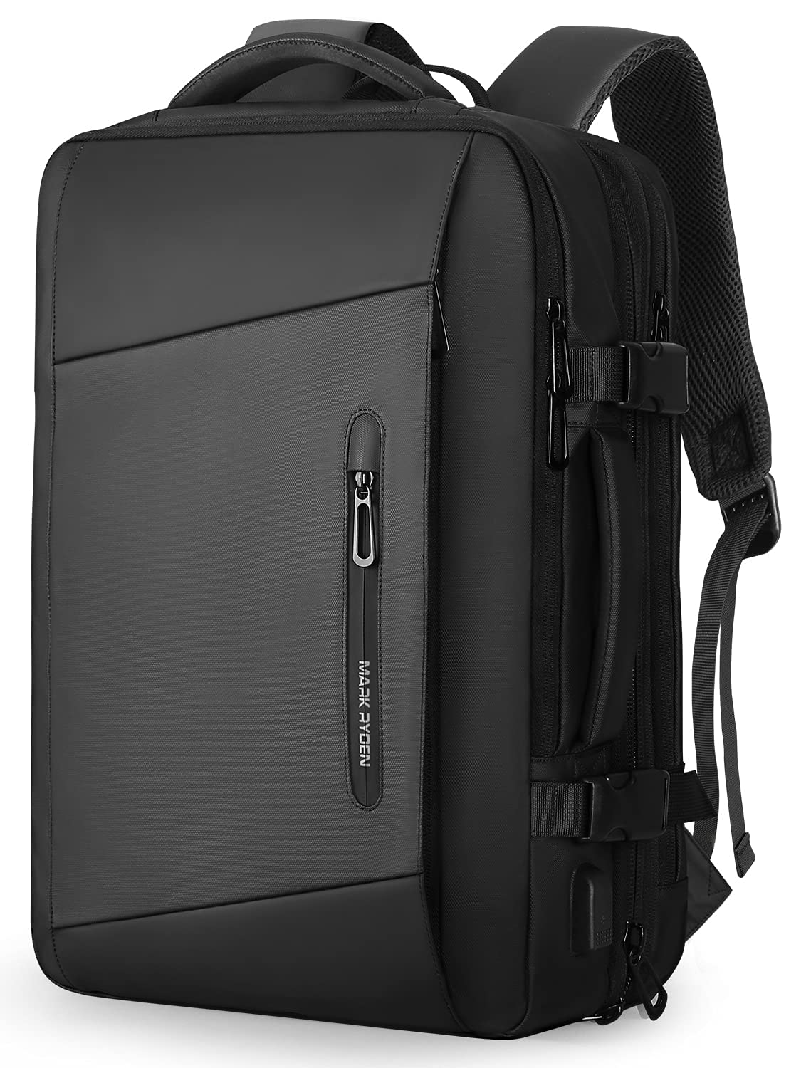 MARK RYDEN Laptop Backpack, Expandable 23L-40L Travel Backpack Cabin Size, Business Backpack Men with USB Charging Port Fit 17.3 Laptop