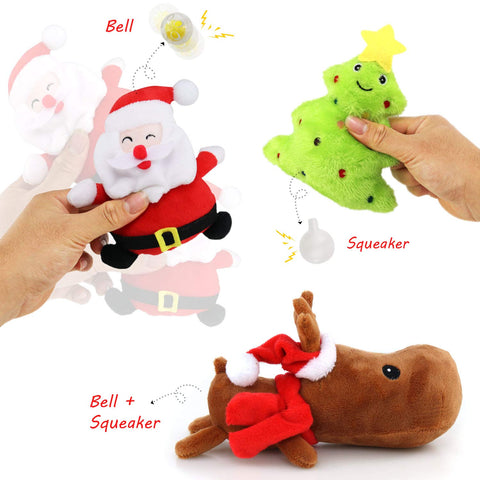 My First Baby Christmas Toys, teytoy 6 Pieces Santa's Christmas Gift, Christmas Playset Decoration Kids Party Favors for Infants Boys and Girls