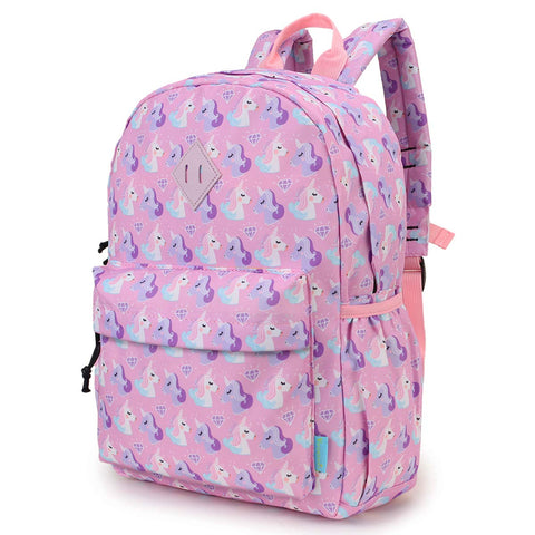 VX VONXURY Kids Backpack, Lightweight Cute School Backpack for Toddler Pink Unicorn Preschool Backpack Bookbag with Front Chest Buckle