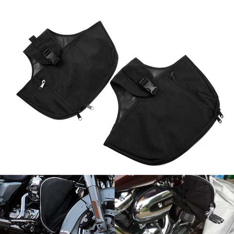 HCmotorku Motorcycle Soft Lowers Chaps Engine Guard Cover Leg Warmer Bag Fit For Harley Touring Road King Street Glide Road Glide Electra Glide and Trike Models 1980-2023