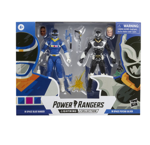 Power Rangers Lightning Collection in Space Blue Ranger Vs. Silver Psycho Ranger 2-Pack 6-Inch Premium Collectible Action Figure Toys