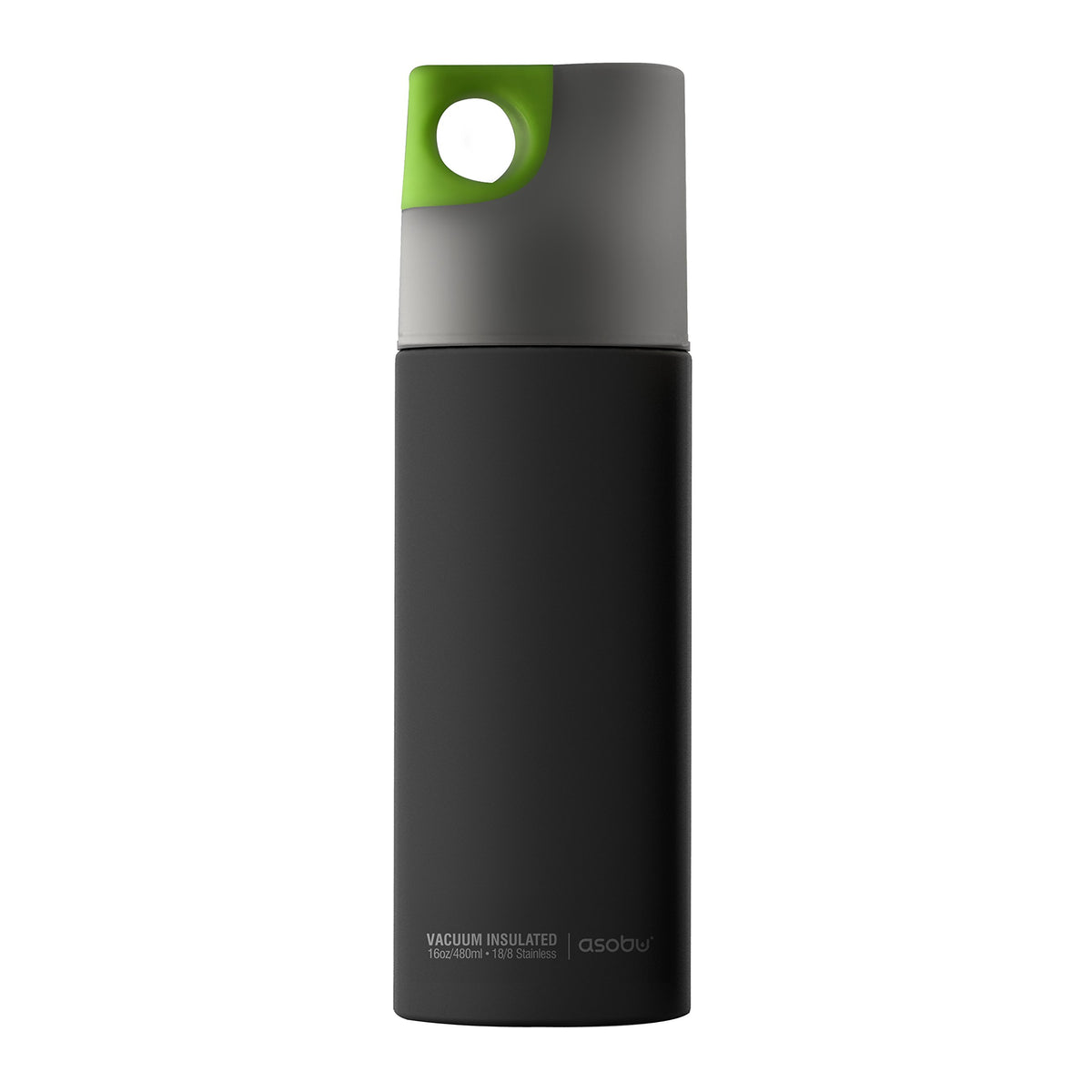 Asobu Le Canal 24 Hour Easy Grip Water Bottle (480ml) - Green/Black