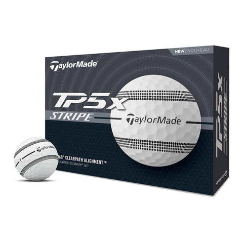 TaylorMade Golf 2024 TP5X Stripe ONE Dozen Golf Balls