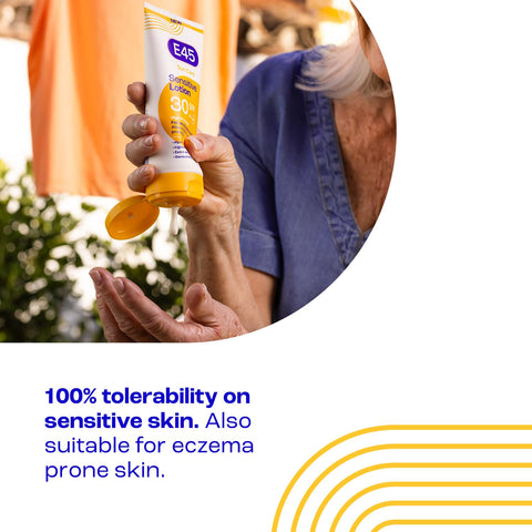 E45 Sun SPF30 Sensitive Sun Cream with Vitamin E - UVA and UVB Protection- Fragrance-Free and Dermatologically Tested Sun Lotion For Body - Suitable For Dry, Sensitive and Eczema Prone Skin (180ml)